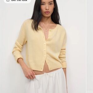 Reformation Clara Cashmere Crew Cardigan